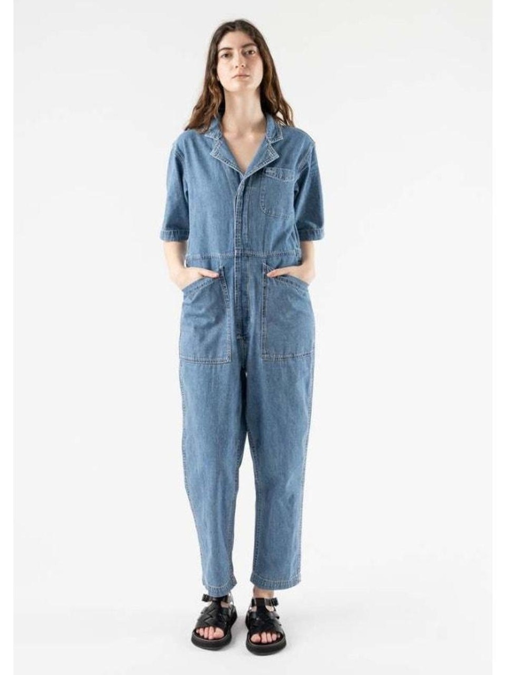 Alex Mill Light Blue Denim Utility Jumpsuit